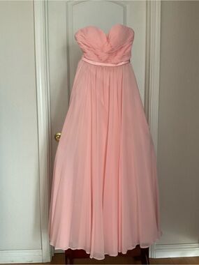 Strapless Sweetheart Prom Gown in Blush Pink